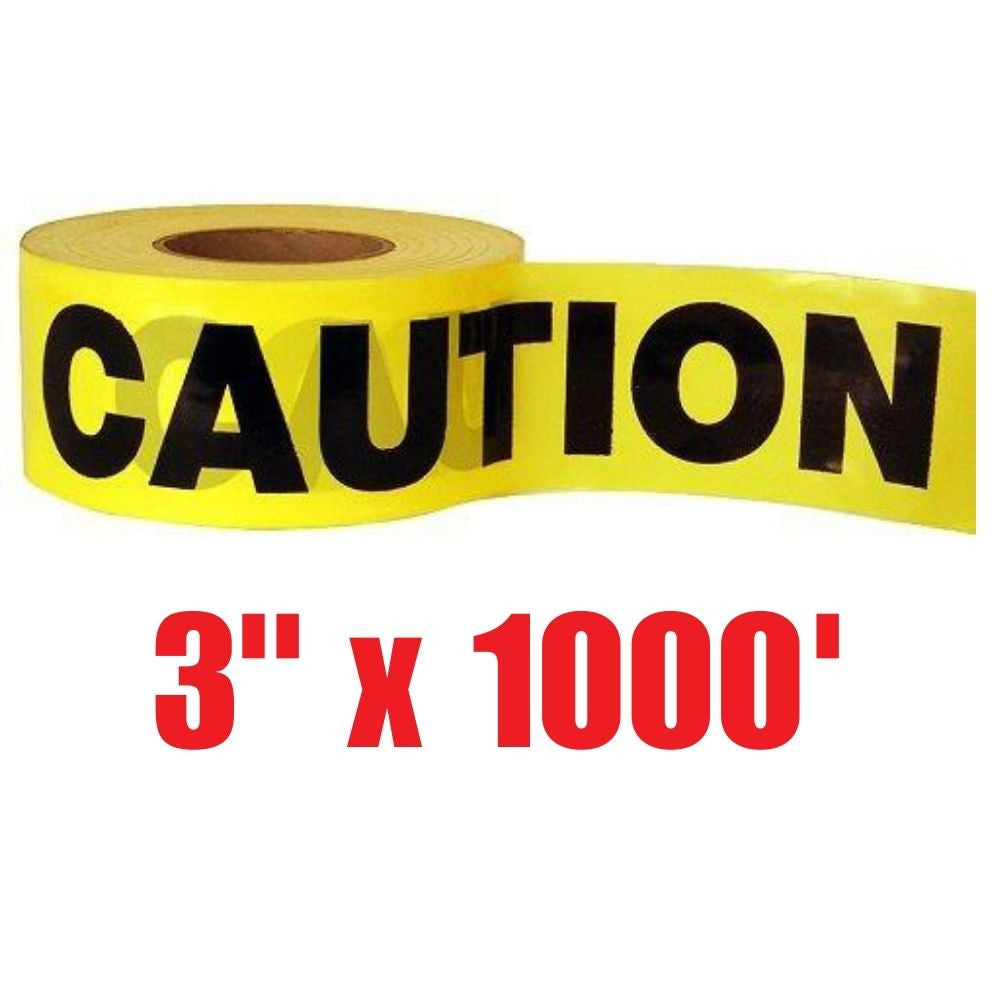 Truwerx 60452 3 inch x 1000 foot Caution Barricade Tape - Yellow