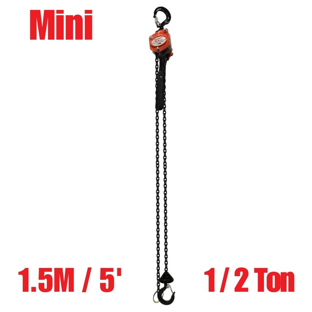 Truwerx 60512 Mini 1/2 Ton 1.5M / 5 ft. Manual Lever Hoist