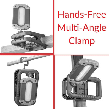 Truwerx 80162 10W 1000 Lumen Rechargeable LED Clamp Light includes