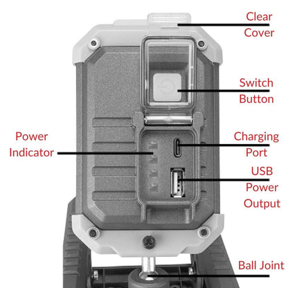 Truwerx 80162 10W 1000 Lumen Rechargeable LED Clamp Light includes