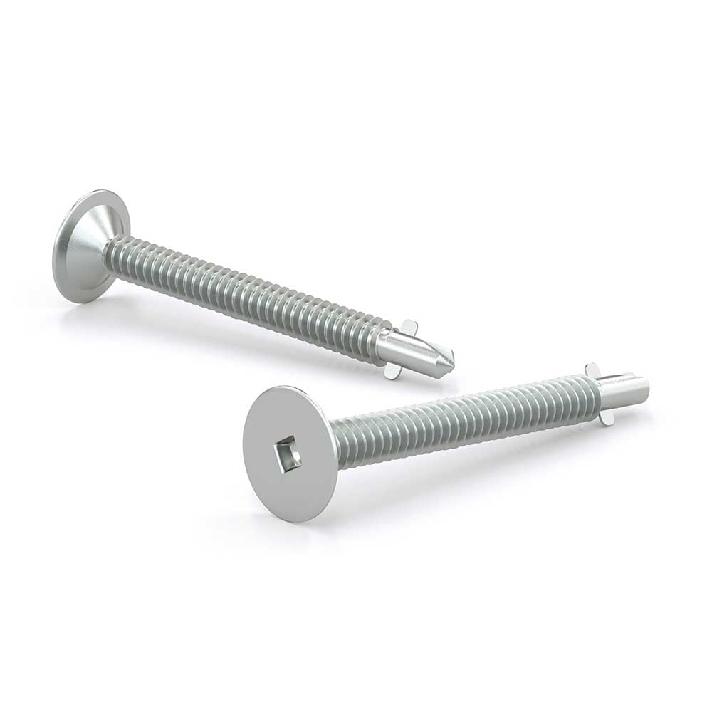 #12 x 2-1/2in Wafer Head Self-Tapping with Reamer Metal TEK Screws - 100pk