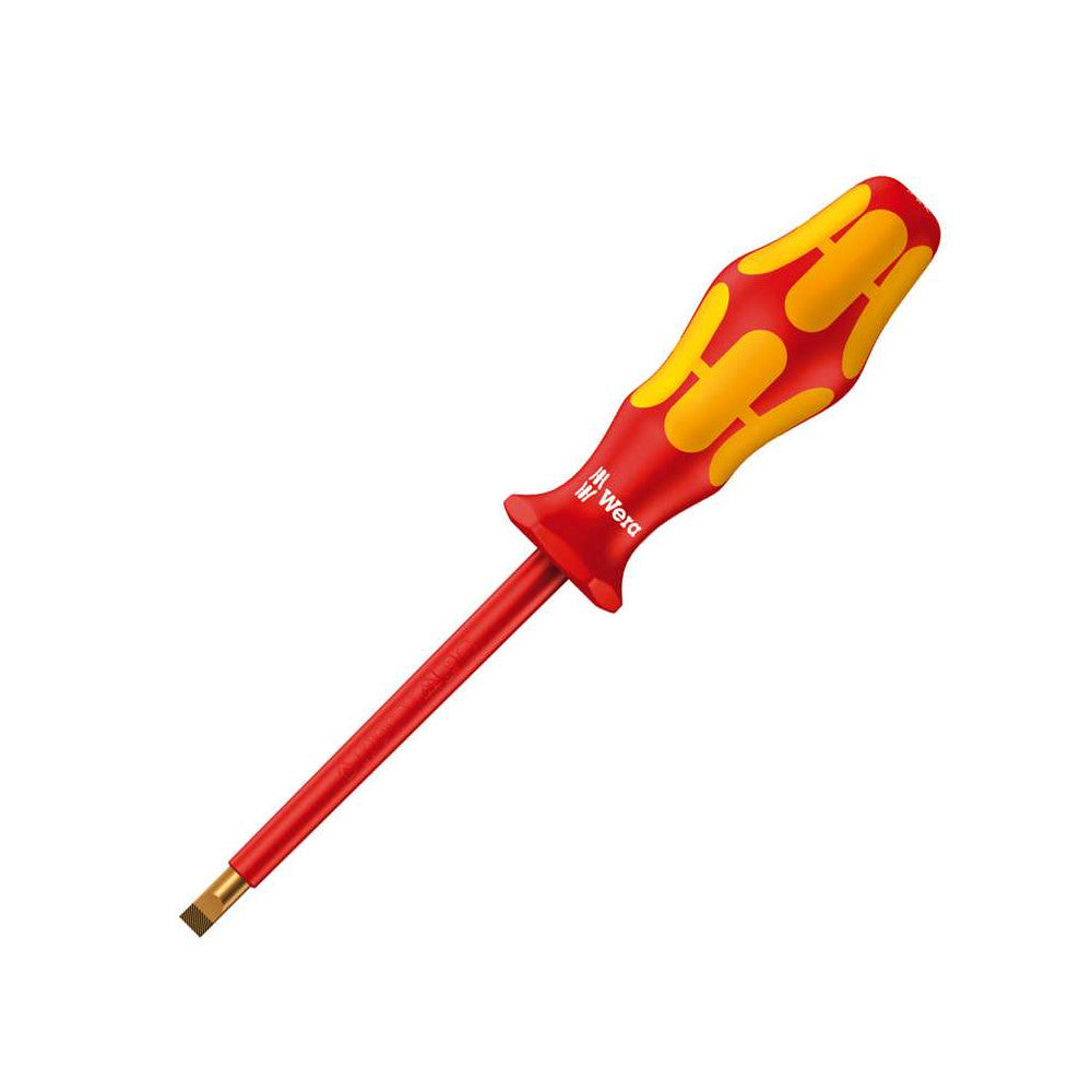 Wera 05006116001 5/32 Inch x 6 Inch Slotted Lasertip VDE Insulated Screwdriver