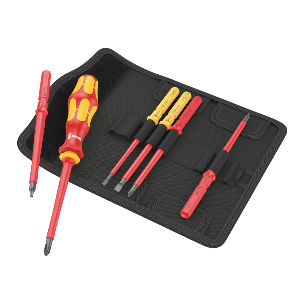 Wera 7pc Kompakt SAE VDE Insulated Screwdriver Set with Interchangeable Blades