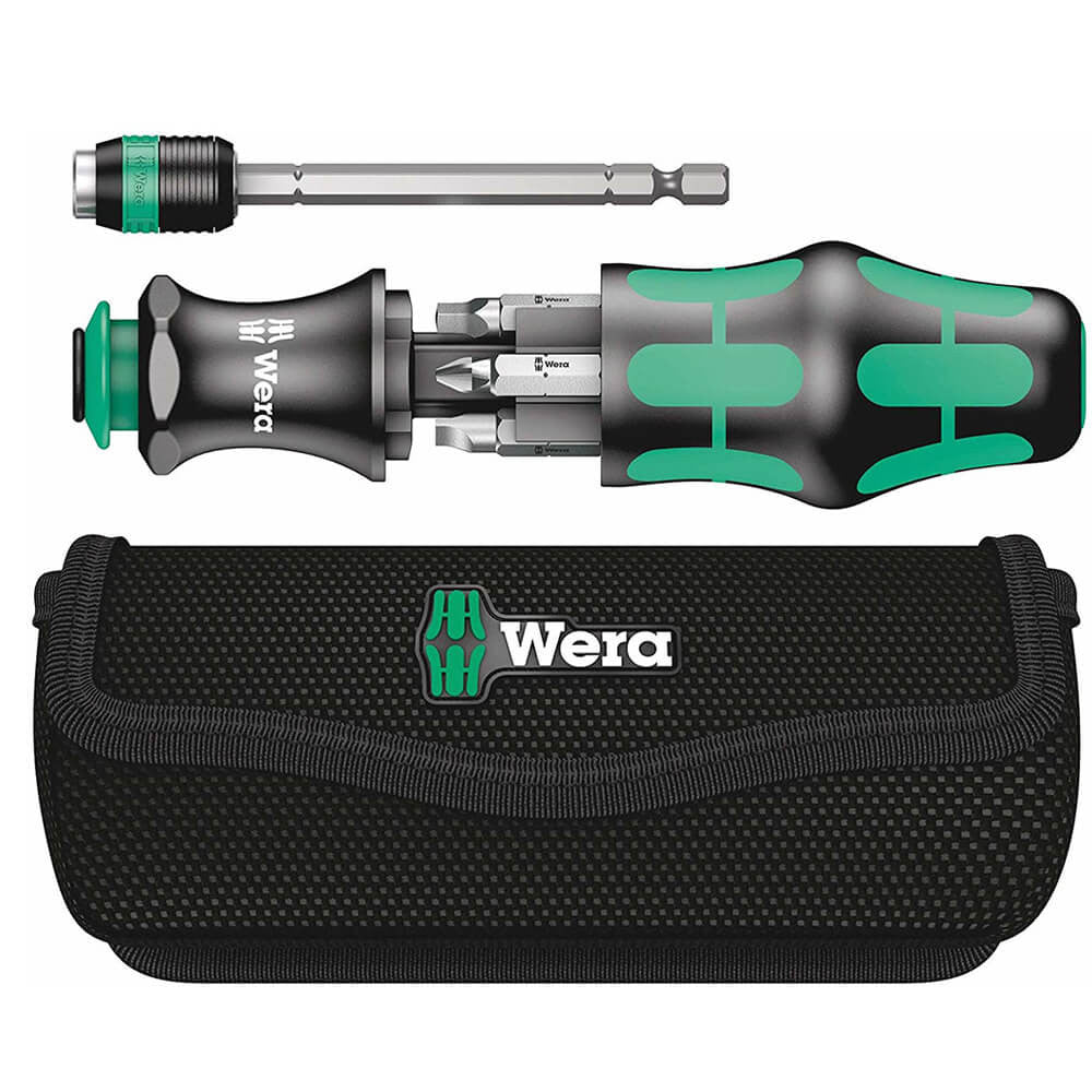 Wera 05051025001 7-In-1 Multi-Bit Screwdriver Set with Pouch