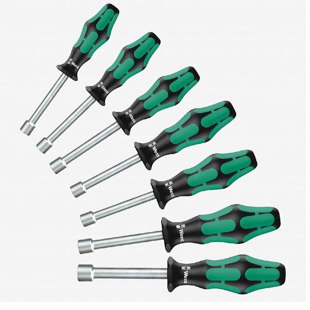 Wera 05345230001 7pc 395 HO/7 SM SAE Hollow Shaft Nut Driver Set