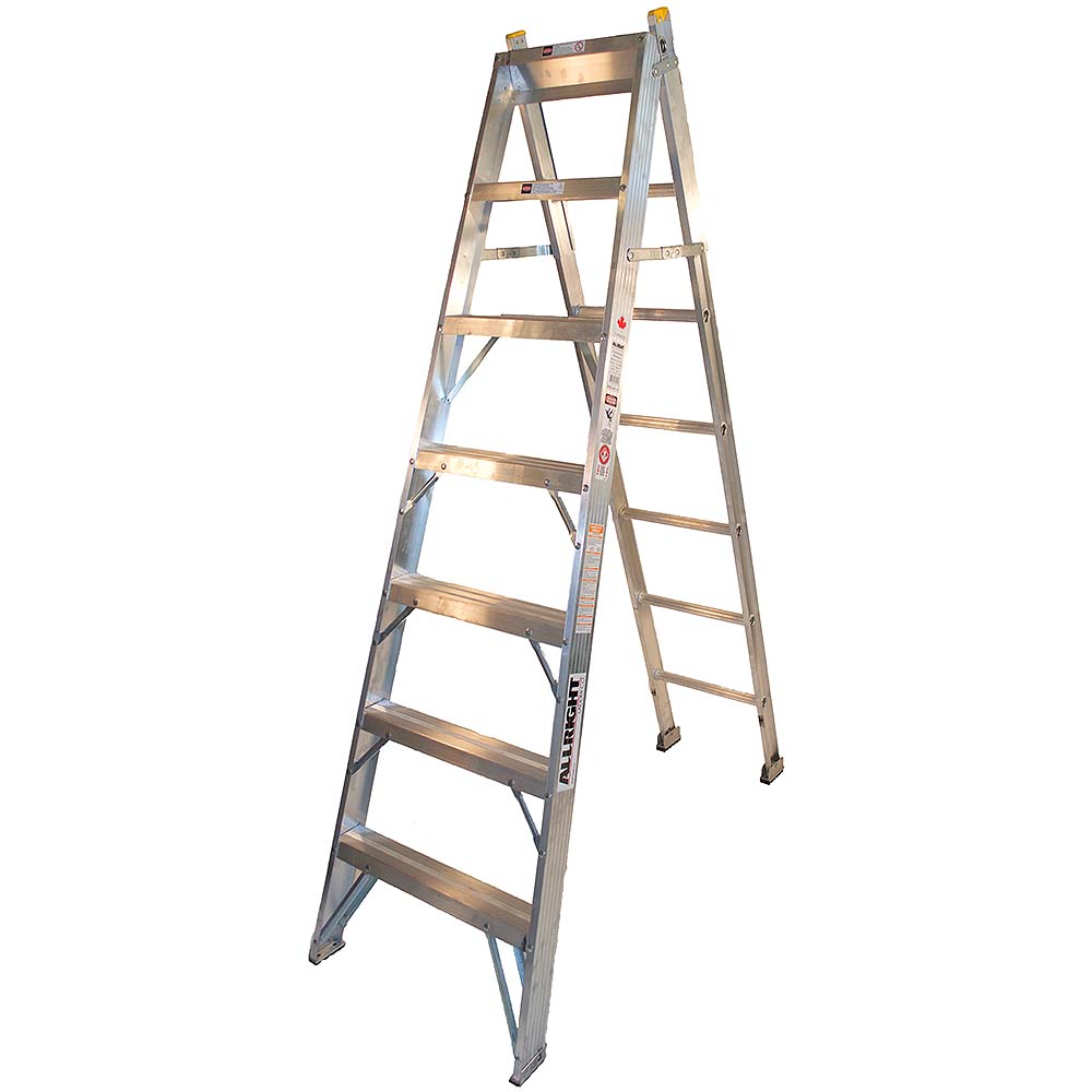 Allright 8' Heavy Duty Aluminum Multiway Ladder - 250 Lbs Capacity