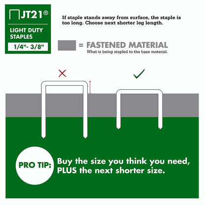 Arrow Fastener 214 Genuine JT21 1/4in Staples - 1000pk