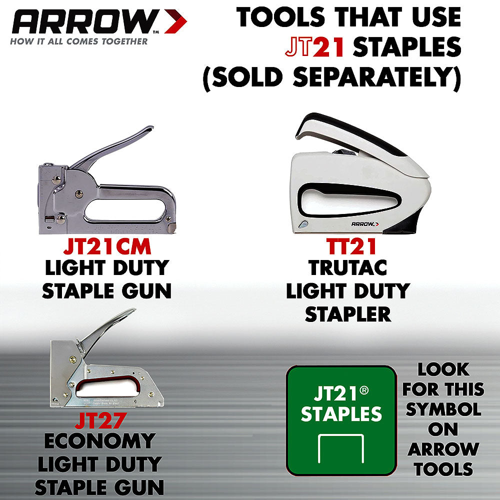 Arrow Fastener 215 Genuine JT21 5/16in Staples - 1000pk