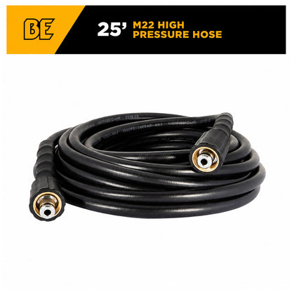 BE 25-foot M22 pressure washer hose alternate product view