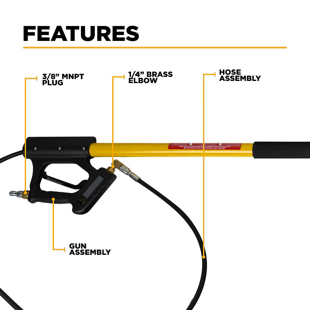 BE 24' Extended Reach Telescoping Pressure Washer Wand