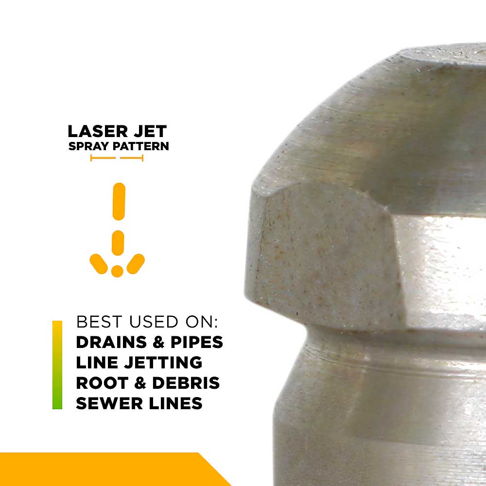 BE Drain Cleaning Laser Pressure Washer Nozzle