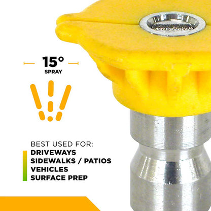 BE 15° 040 Quick Connect Pressure Washer Nozzle Spray Tip