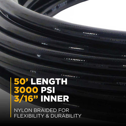 BE 50' x 3/16in 3000 PSI Drain & Sewer Jetting Cleaning Hose