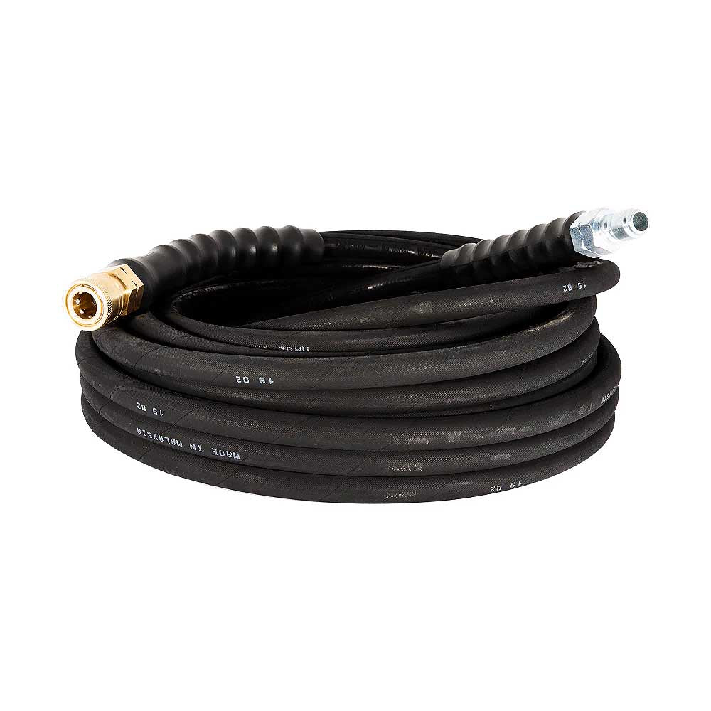BE 50' x 3/8in 4500 PSI Pressure Washer Quick-Connect Rubber Hose