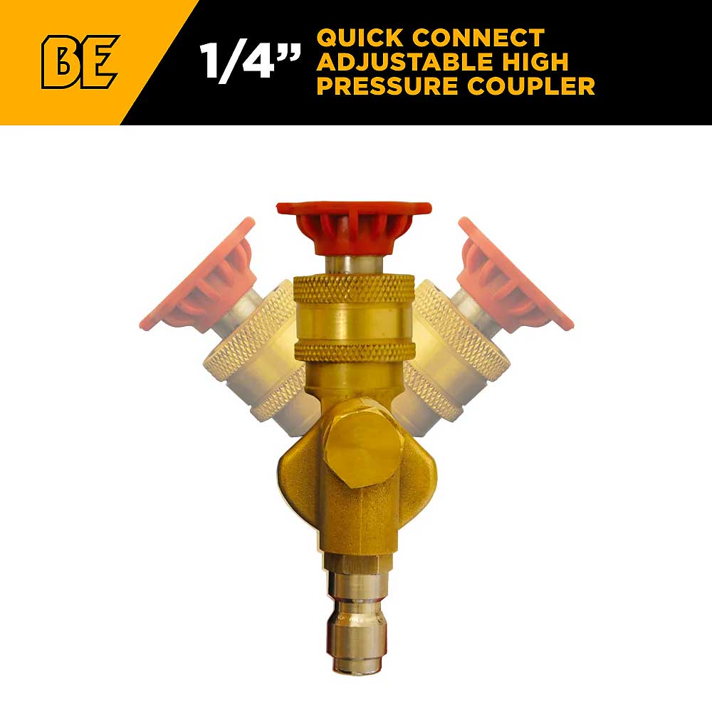 BE 90° Adjustable 3 Position Brass Pivoting Coupler