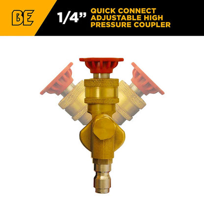 BE 90° Adjustable 3 Position Brass Pivoting Coupler