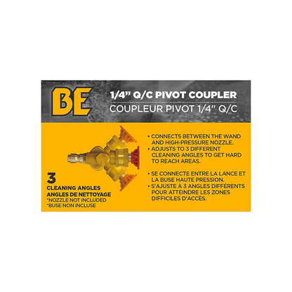 BE 90° Adjustable 3 Position Brass Pivoting Coupler
