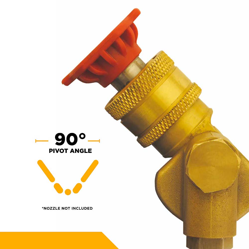 BE 90° Adjustable 3 Position Brass Pivoting Coupler
