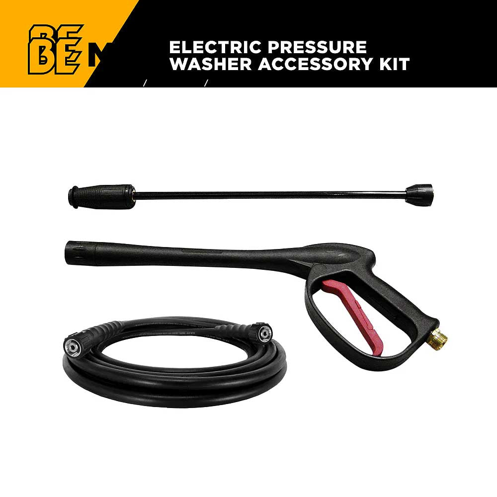 BE 3000 PSI Electric Pressure Washer Hose Wand Accessory Kit - M22 Compatible