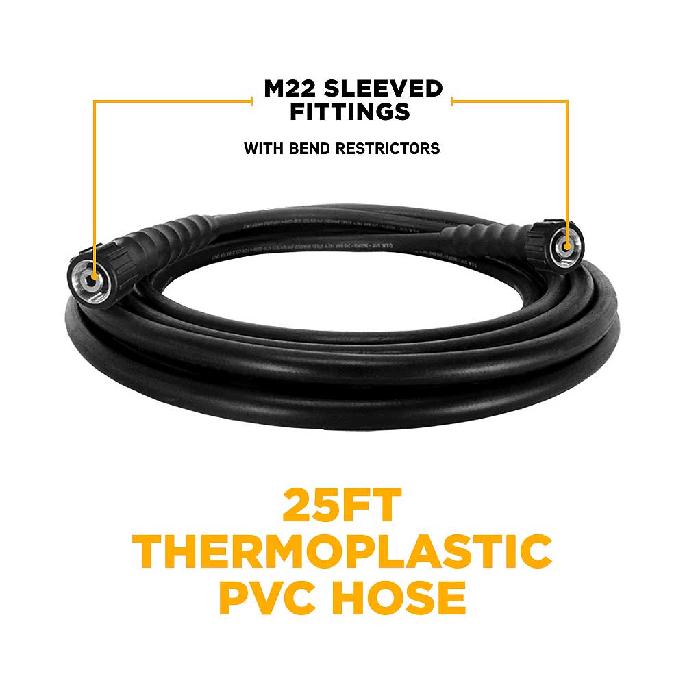 BE 3000 PSI Electric Pressure Washer Hose Wand Accessory Kit - M22 Compatible