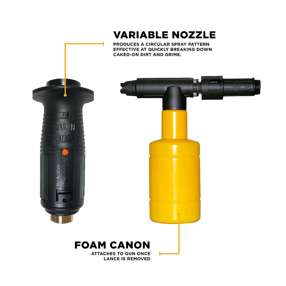 BE 3000 PSI Electric Pressure Washer Hose Wand Accessory Kit - M22 Compatible