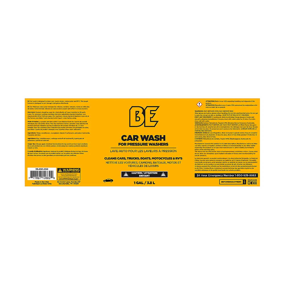 BE 1-Gallon Car Wash Detergent