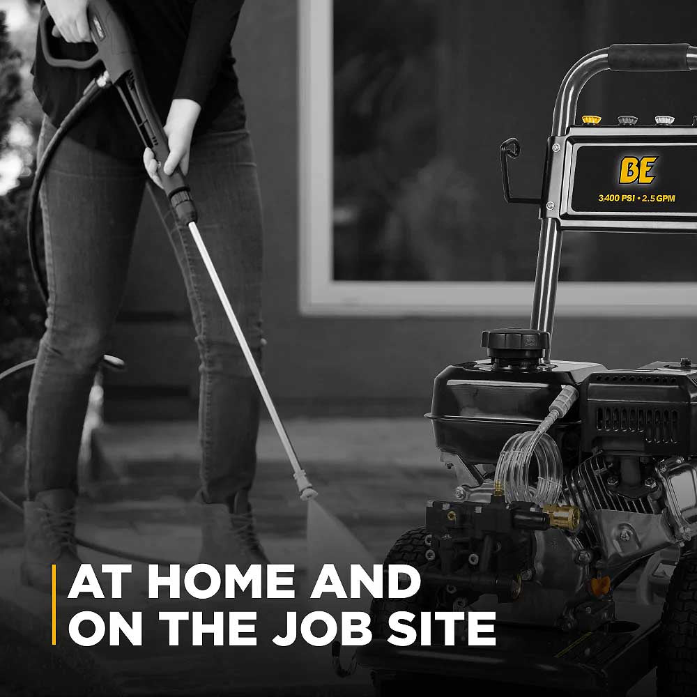 BE B3475PX 3400 PSI 2.5 GPM Cold Water Gas Pressure Washer