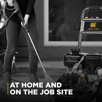 BE B3475PX 3400 PSI 2.5 GPM Cold Water Gas Pressure Washer