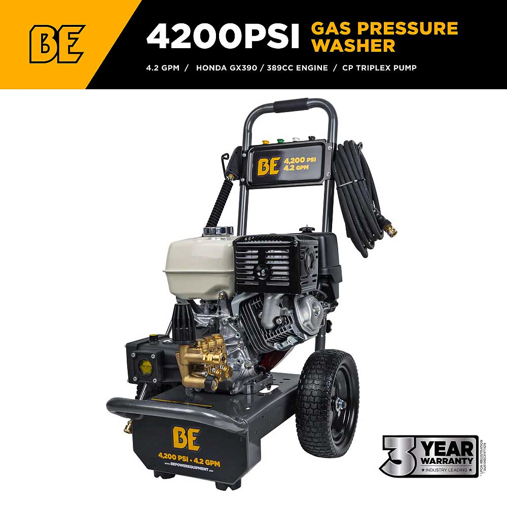 BE B4213HA 4200 PSI 4.2 GPM Cold Water Gas Pressure Washer