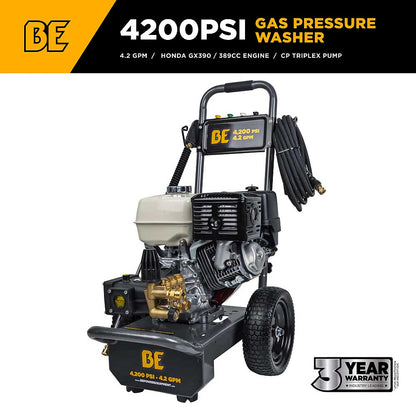 BE B4213HA 4200 PSI 4.2 GPM Cold Water Gas Pressure Washer