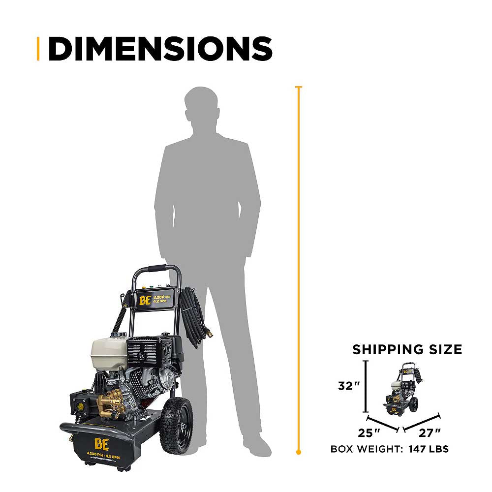 BE B4213HA 4200 PSI 4.2 GPM Cold Water Gas Pressure Washer