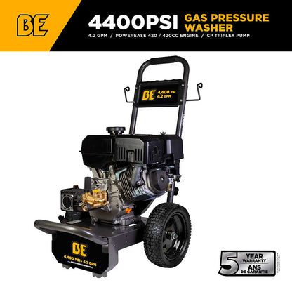 BE B4415PA 4400 PSI 4.2 GPM Gas Pressure Washer Cold Water