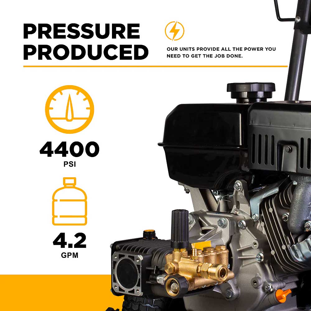 BE B4415PA 4400 PSI 4.2 GPM Gas Pressure Washer Cold Water