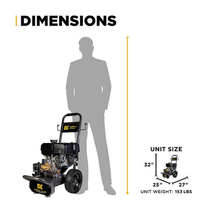 BE B4415PA 4400 PSI 4.2 GPM Gas Pressure Washer Cold Water