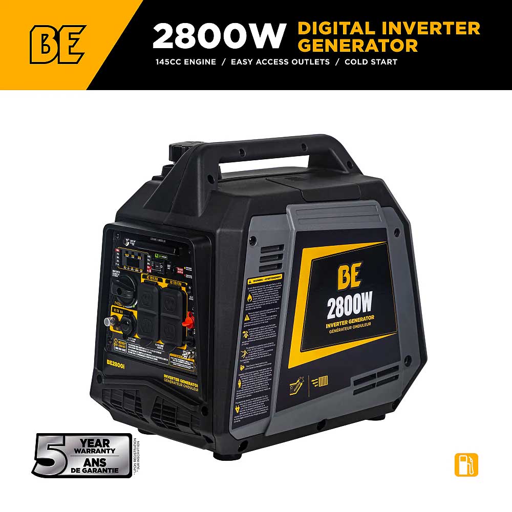 BE BE2800I 2800 Watt 145cc Digital Inverter Generator