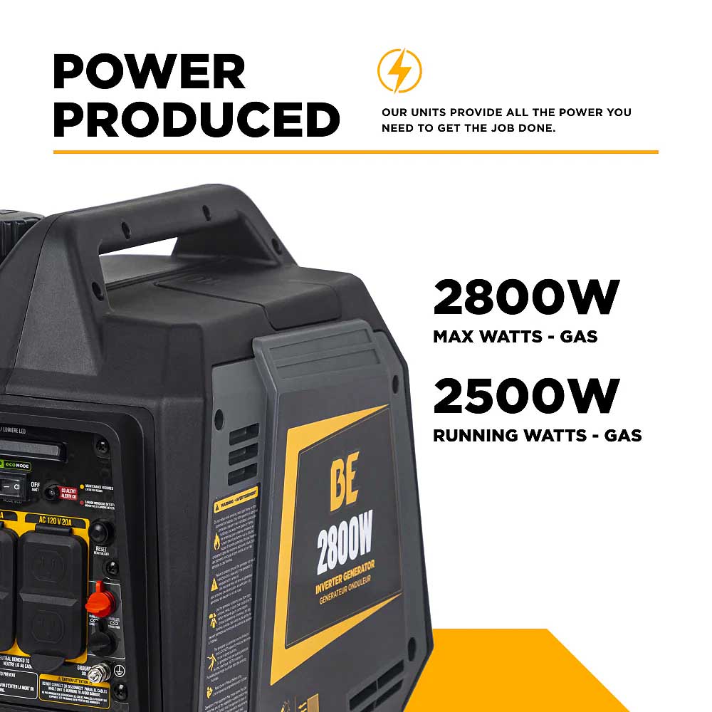 BE BE2800I 2800 Watt 145cc Digital Inverter Generator