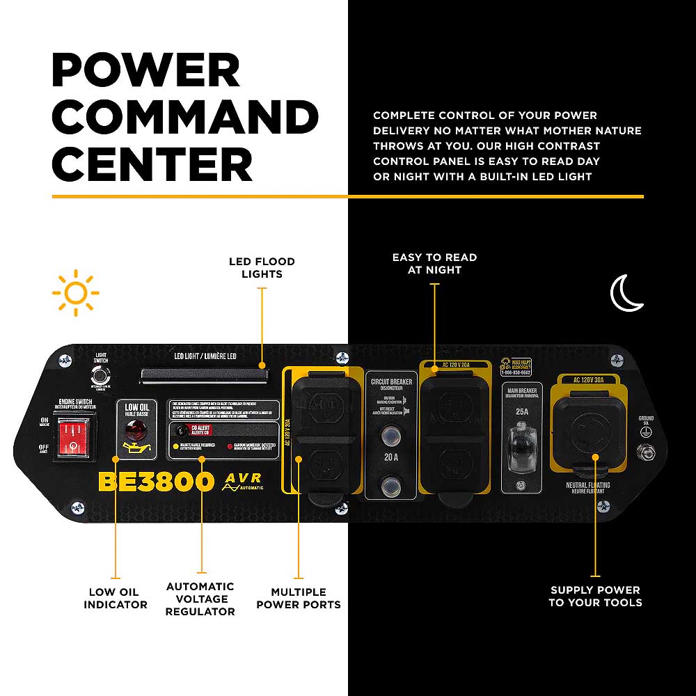 BE BE3800 3800 Watt 212cc Generator