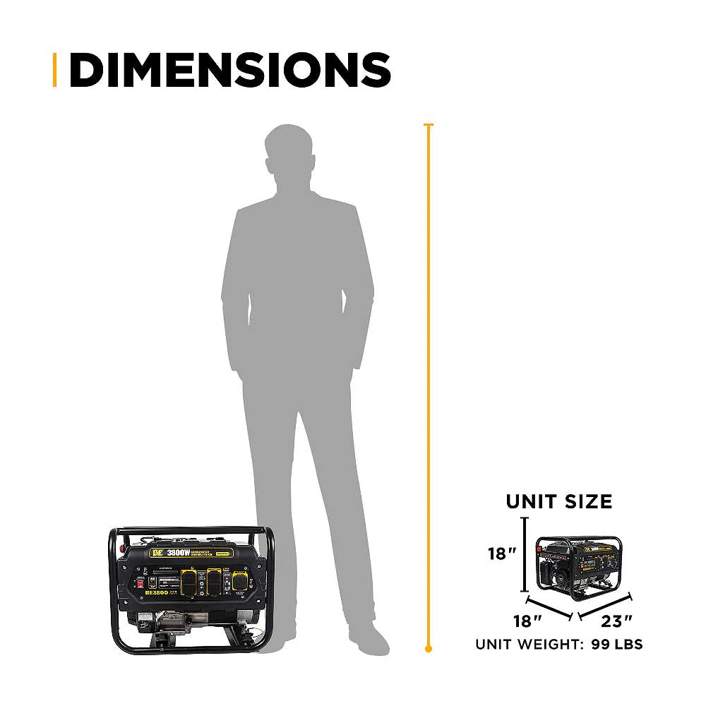 BE BE3800 3800 Watt 212cc Generator