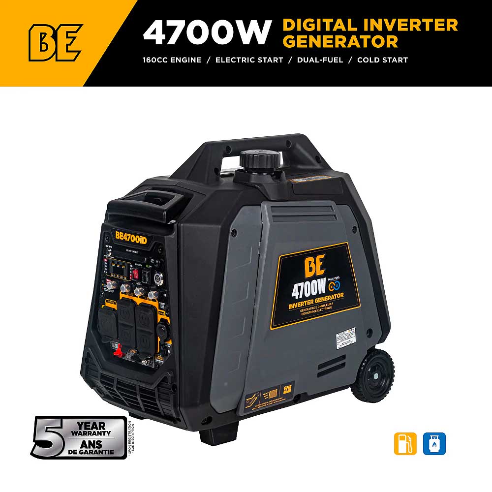 BE BE4700ID 4700 Watt 160cc Digital Inverter Generator