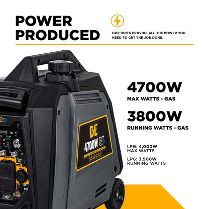 BE BE4700ID 4700 Watt 160cc Digital Inverter Generator