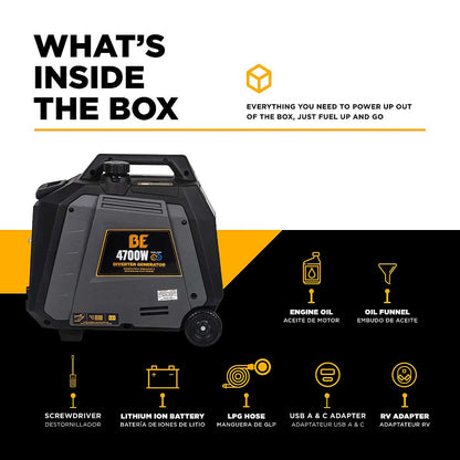 BE BE4700ID 4700 Watt 160cc Digital Inverter Generator