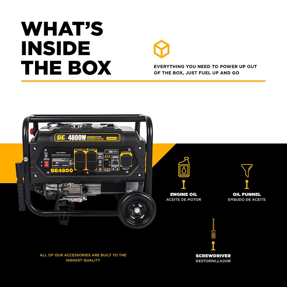 BE BE4800 4800 Watt Generator
