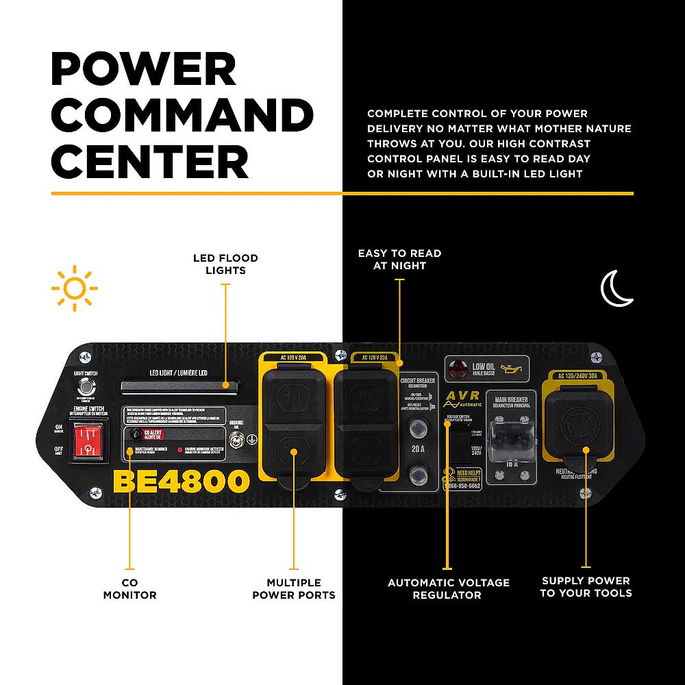 BE BE4800 4800 Watt Generator
