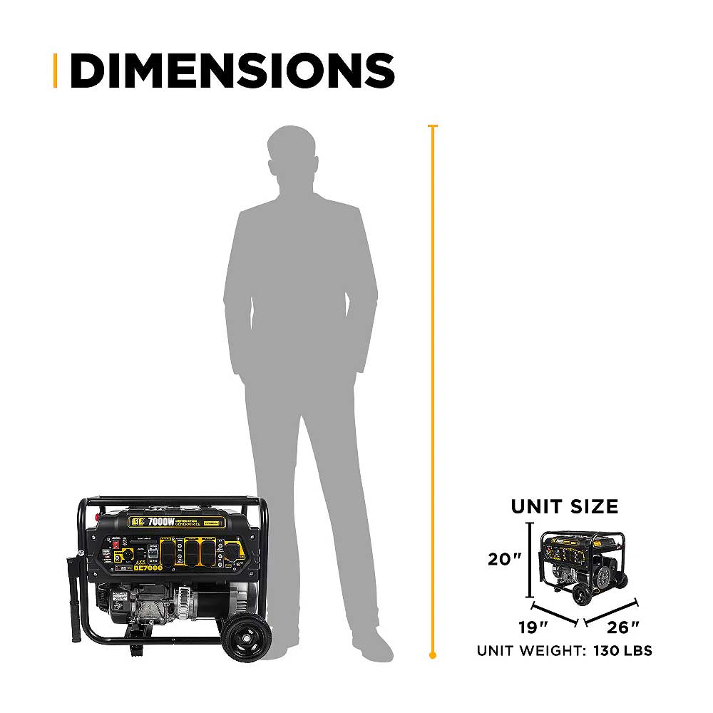 BE BE7000 7000 Watt 312cc Generator