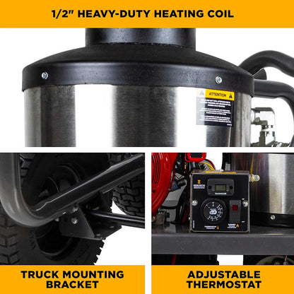 BE HW4013HG 4200 PSI 4.2 GPM Hot Water Gas Pressure Washer