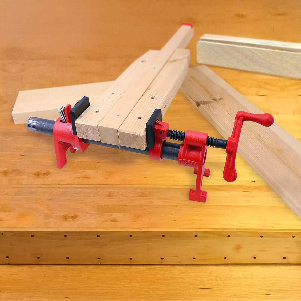 BESSEY H-Style Pipe Clamp Fixture Set for 3/4in Black Pipe