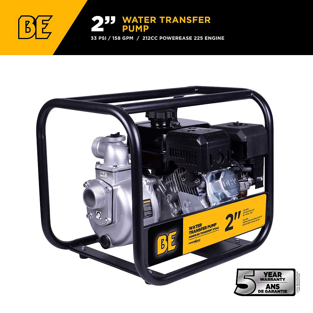 BE WP-2070S 33PSI 158GPM Water Transfer Pump with Powerease 225 Engine