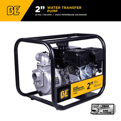BE WP-2070S 33PSI 158GPM Water Transfer Pump with Powerease 225 Engine