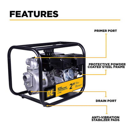 BE WP-2070S 33PSI 158GPM Water Transfer Pump with Powerease 225 Engine