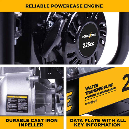 BE WP-2070S 33PSI 158GPM Water Transfer Pump with Powerease 225 Engine